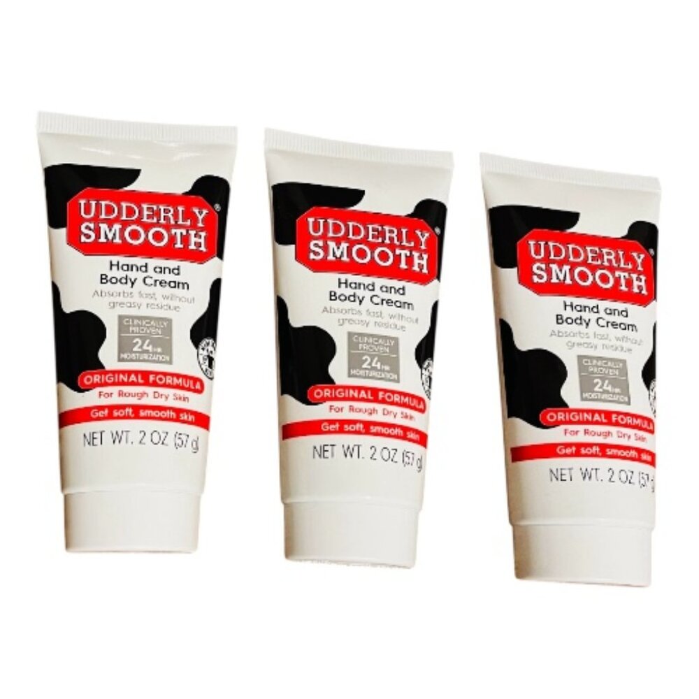 Udderly Smooth Hand & Body Cream Moisturize & Soften 3 Pack-2 oz ea MADE IN USA